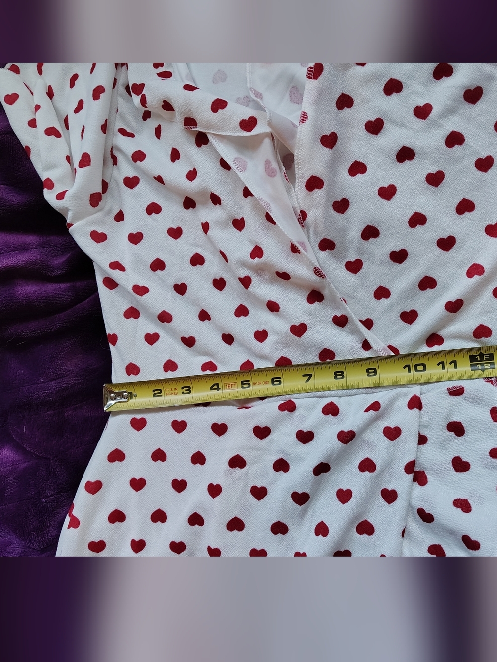 Pretty Little Things | NWT |White Mini Heart Wrap Dress – Size 12❤️ - Picture 12 of 12